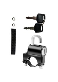 Resim Suntek Motosiklet Kask Kilidi Bagaj Rafı Scooter Gidonu Için Siyah 