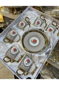 Resim 90 Cc 6 Kişilik Kahve Fincan Takımı Rys193 Çok Renkli 