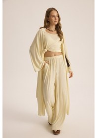 Resim Mai Studios Co. Raina Sarı Kimono Basic Üçlü Takım Sarı 