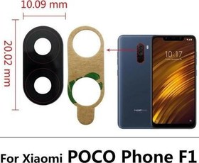 Resim Xiaomi POCOPHONE F1 Arka Kamera Camı Lens Yapışkanlı 