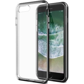 Resim Vrs İphone 8 Plus/7 Plus İle Uyumlu New Crystal Bumper Kılıf Metallic Black 