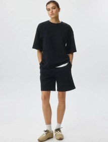 Resim Sela Bermuda Triko Şortlar 440523930 Siyah 