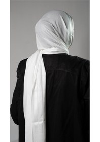 Resim Hürrem Bone Beyaz Şerit Çizgili Şal Viskon Kumaş Bursa Dolama 202109 42 Beyaz 