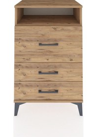 Resim Hyperion Komodin Tek Raflı 3 Çekmeceli 60x44x96 Çam-çam Atlas Çam 