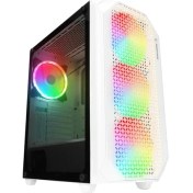 Resim Rampage Zuko 600W 80+ Mesh Panel 4x Raınbow 14CM Fanlı Gamıng Atx Kasa Beyaz 
