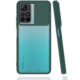 Resim Xiaomi Redmi Note 11 Uyumlu Kılıf Darbe Emici Kamera Koruyuculu Slatyt Kaydırmalı Lensi Kapak 