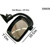 Resim Gcstore 1 Adet Siyah Kör Nokta Tv Tip Ayna Vantuzlu Sipral 19CM Ayaklı 