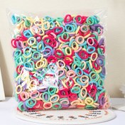 Resim 500 Adet Renkli Temel Naylon Elastik Saç Bandı Kızlar için At Kuyruğu Tutucu Scrunchie Kauçuk Band Çocuk Moda Saç Aksesuarları 