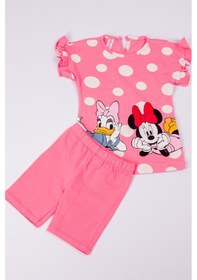 Resim Hçm Kız Çocuk Şortlu Takım Minnie Mouse Baskılı A75 Pembe 
