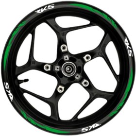 Resim 16 Parça Rks Jant Şeridi Model 1 Beyaz-yeşil 