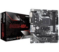 Resim B450M-HDV R4.0 DDR4 3200 MHz OC M.2 DVI VGA HDMI PCIe 3.0 AM4 mATX Anakart Asrock