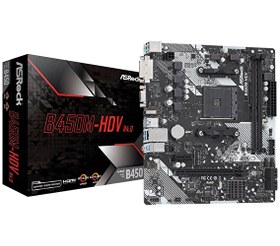 Resim B450M-HDV R4.0 DDR4 3200 MHz OC M.2 DVI VGA HDMI PCIe 3.0 AM4 mATX Anakart 