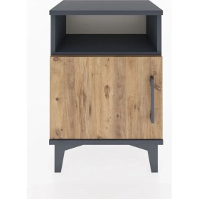 Resim Arges Komodin 2 Raflı Tek Kapaklı 44X30X64 Antrasit-Çam 