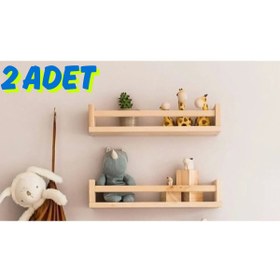 Resim Genel Markalar Ahşap Montessori Raf Bebek Çocuk Odası ''2 Adet'' 