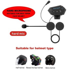Resim Kebidumei Bt-12b Motosiklet Kask Kulaklık Interkom Bluetooth Su Geçirmez Hard Mic No İntercom 
