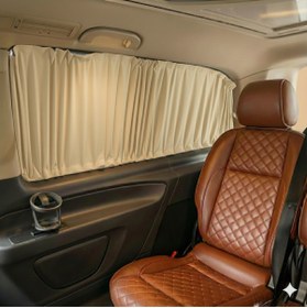 Resim MOPS Mercedes Vito W447 5 Cam 2014+ Uyumlu Krem Raylı Oto Perde Takımı 