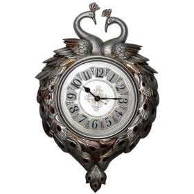 Resim Duvara Asmalı Tavuskuşu Saat Dekoratif Hediyelik Beyaz 