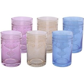 Resim Lıvıano Kahve Yanı Su Bardağı Kısa 6 Parça Armoni 3 Renk Asorti M 