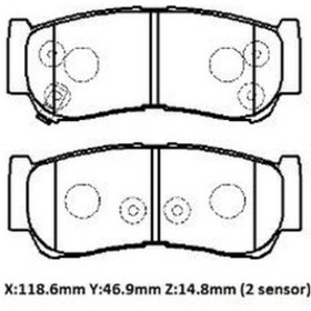 Resim Hyundaı Santa Fe- 06/09 Arka Fren Balatası Disk 118.6x46.9x14.8 Daıwa 