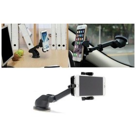 Resim Vantuzlu Cam Torpido Yapışan Teleskopik Araç Içi Telefon Tutucu 