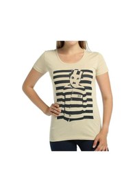 Resim Bant Giyim - Charlie Chaplin Krem Kadın T-Shirt Tişört 