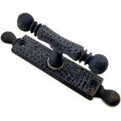 Resim Antika Tarz Dekoratif Pirinç Misket Pencere Kolu - 165x32 Mm, Oksit 