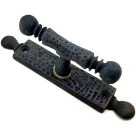 Resim Antika Tarz Dekoratif Pirinç Misket Pencere Kolu - 165x32 Mm, Oksit 