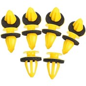 Resim Ximistore9 Land Rover İçin 10 Adet Sarı Siyah Plastik A Sütun Rüzgarlık Klipsi 2002-2012 