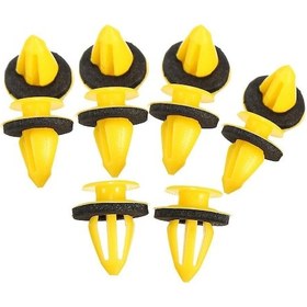 Resim Ximistore9 Land Rover İçin 10 Adet Sarı Siyah Plastik A Sütun Rüzgarlık Klipsi 2002-2012 