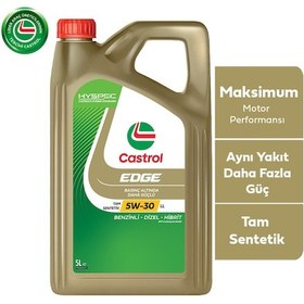 Resim Castrol Edge 5W-30 LL Tam Sentetik Motor Yağı 5 L 