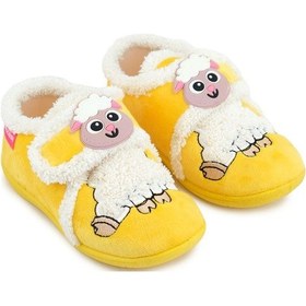 Resim Kuzucuklu Çocuk Panduf Kreş Ev Okul Ayakkabısı Sarı 