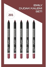 Resim Emily Long Lasting Lip Pencil No: 201 - Dudak Kalemi X5 