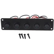 Resim Suntek 5 Gang 12-24 V On / Off Yuvarlak Rocker Geçiş Anahtarı 