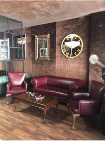 Resim 3A Mobilya Crocodile Chesterfield Ofis Takımı Koltuk 2 Berjer Ve Sehpa 