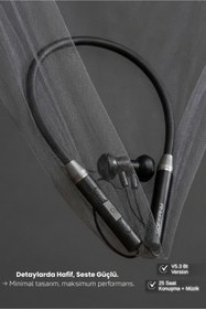 Resim Soffany AP-18 AP-18 Magnet Serisi Boyun Askılı Bluetooth 5.3 Kulaklık Siyah 