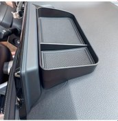 Resim Dashanshop Siyah Evrensel Araç Torpido Gözü Organizer Tepsisi Dayanıklı Abs Malzeme Kaymaz Lastik Mat 