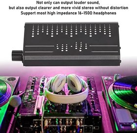 Resim Kulaklık Amplifikatörü, Taşınabilir HiFi Kulaklık Amplifikatörü, Metal Stereo Ses Kulaklık Amplifikatörü, İki Kademeli Kazanç Anahtarı, MP3/MP4/Akıllı Telefon/Bilgisayar/Tablet için 3,5 mm Çıkış, Empedans 16-300 Ω 