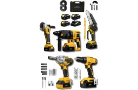 Resim 5 Li Mega Set Kömürsüz Motor Dal Budama- Somun Sökme-Kırıcı-Taşlama-Matkap 
