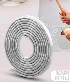 Resim Oto Araç Kapı Koruma Fitili Parlak Beyaz Renk Çarpma Çizilme Önleyici Fitil 