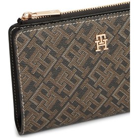 Resim Tommy Hilfiger Th Icon Bıfold Wallet Monoplay Kadın Siyah Cüzdan - Aw0aw18594 