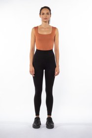 Resim Grenj Fashion Siyah Extra Yüksel Bel Toparlayıcı Tayt 