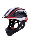 Resim Çocuk Dağ Bisikleti Binicilik Kaskı-04 Kırmızı - Beyaz - Siyah 