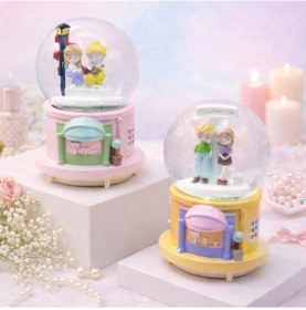 Resim Büro Ev Ofis Hediyesi İçin Maksi Mutlu Aşıklar Kar Küresi 