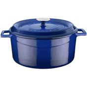 Resim Lava Trendy 24 cm Yuvarlak Mavi Döküm Tencere 