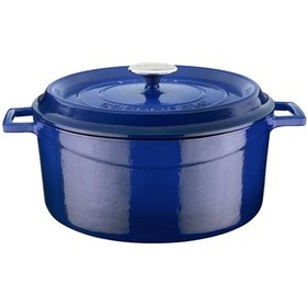 Resim Lava Trendy 24 cm Yuvarlak Mavi Döküm Tencere 