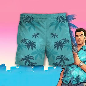 Resim Vice City Tommy Vercetti Şort - 4XL 