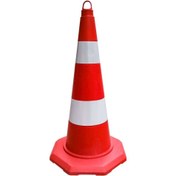 Resim İleri Trafik TPE Trafik Konisi 70 cm Çift Reflektifli Trafik Dubası 