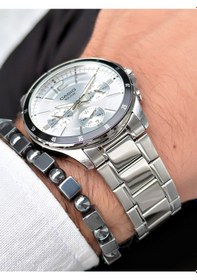 Resim Casio Nda3181 Erkek Kol Saati Gümüş + Bileklik 