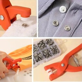 Resim Plastik Çıt Çıt Pensi-kıyafet, Bebek Önlüğü, Gömlek ve Tekstil Ürünleri Için Çıtçıt Takma Aleti 
