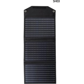 Resim Novis Liora Konfulon Sh-03 30W Hızlı Şarj Taşınabilir Güneş Enerji Paneli Şarj Istasyonu - Siyah 